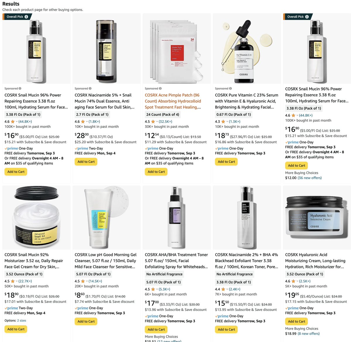 $4.3M+/mo with snail slime

COSRX is silently building a beauty empire

Their snail mucin (snail slime) products sell over 150k units on Amazon a month

With very few competitors

They're left to completely dominate the category

And thats exactly what they're doing.