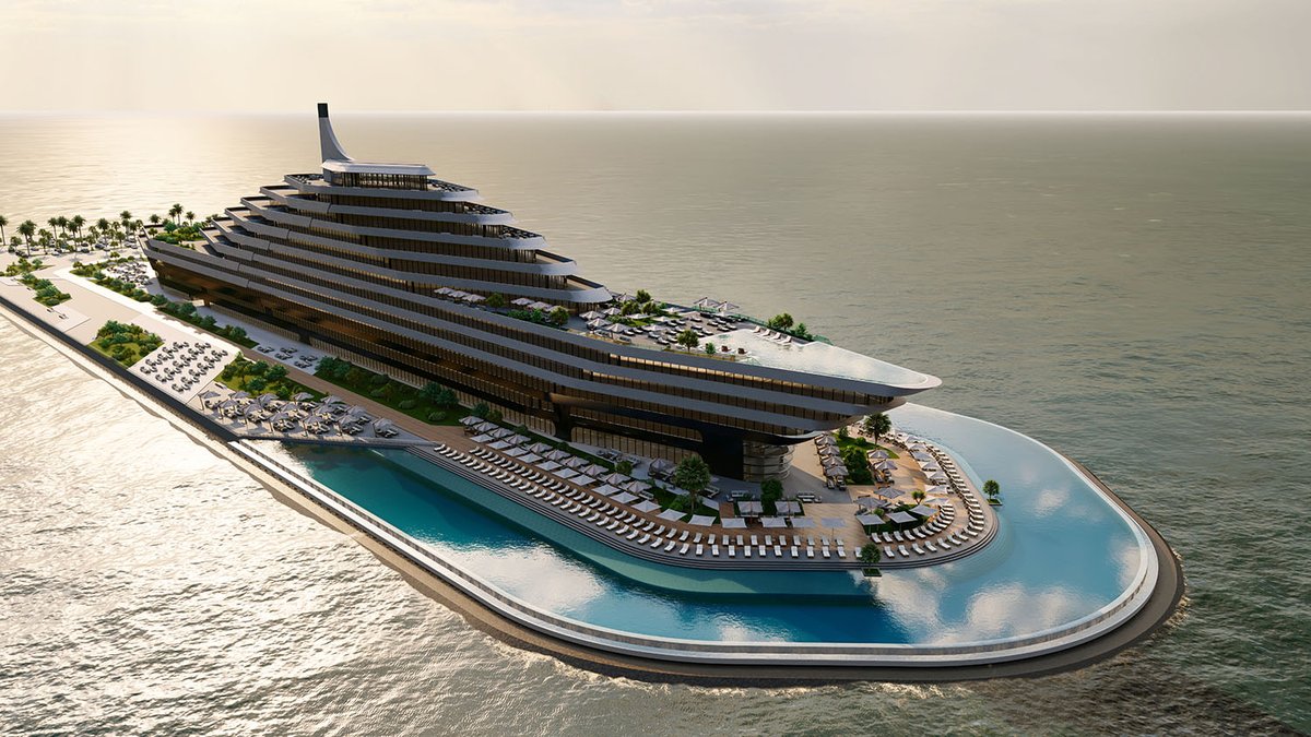 DrAlakbarov's tweet image. An artificial island is under construction in Sabunchu district, Baku.

The island will be part of Sea Breeze resort. Caspian Dream Liner hotel in the shape of a ship will be built on the island as well.