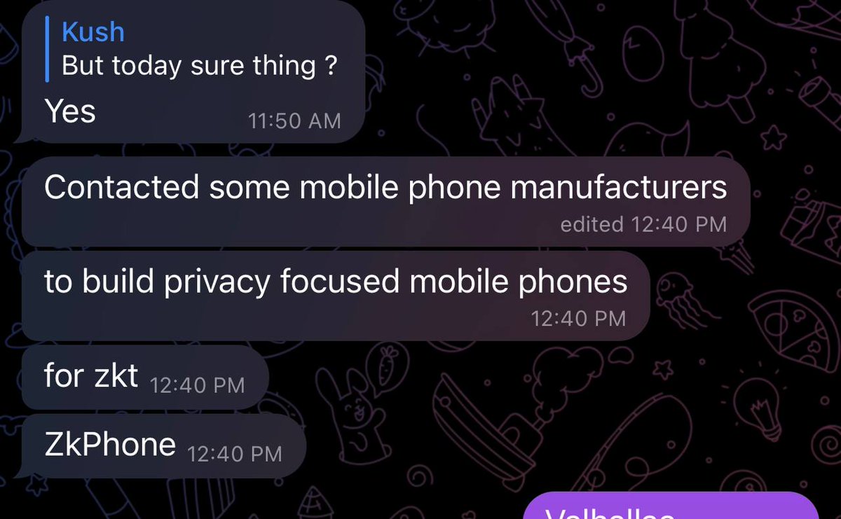 DeFi_Paanda's tweet photo. $ZKT credit goes to @degen_z , Due to his tweet i aped around bottom 570k. Then started shilling,
If team deliver Privacy phone it will come near to $ATOR? π
#ZkPhone π₯Ά https://t.co/95sxwJ4qYt