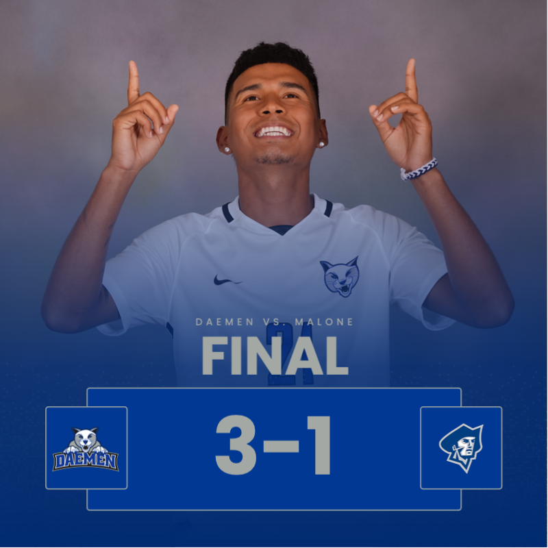 DaemenMSOC's tweet photo. FINAL | The boys pick up their first win of 2023! Elijah Douglas (2) and Alex Aguirre (1) score for the Wildcats. Back in action next weekend at Saint Michael's.
#TheWildcatWay https://t.co/ASANwsDLBk