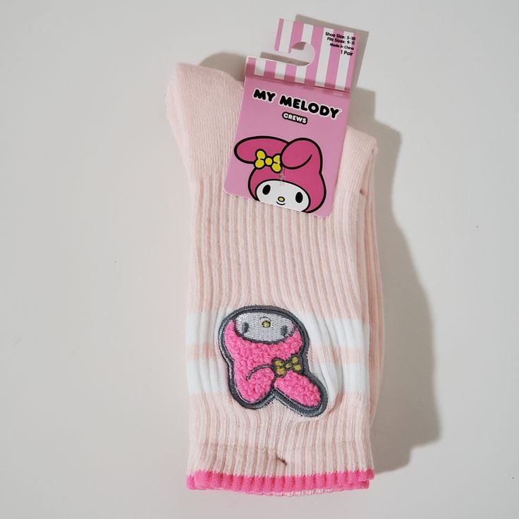 sanriodaily's tweet photo. my melody socks 💫 https://t.co/kkKMyzUcdB