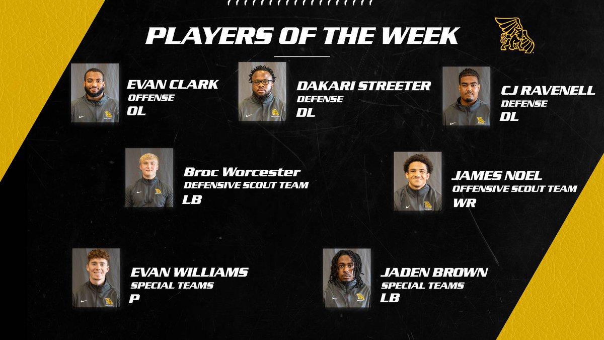 These guys stood out this week! Thank you for all the hard work you give Griffon football!