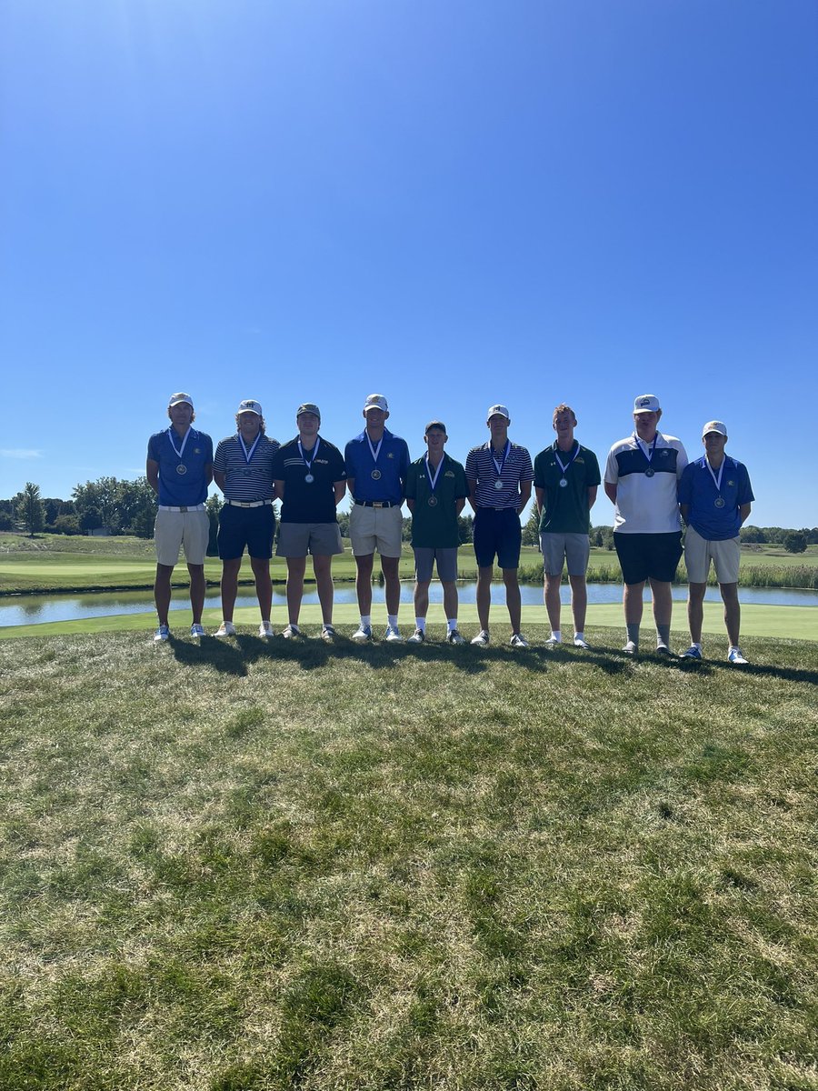 DACCmgolf's tweet photo. Congratulations to the DACC men’s golf team.  They finished 2nd in the 17 team ICC Cougar Invitational at the Metamora Fields Golf Club.  Blake Arnold finished in 6th &amp; Cameron Bergman was 8th. Way to go Jags!! @dacc_athletics @DACCmgolf https://t.co/Y6HWLJSgTE