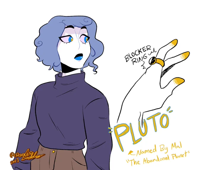 Pluto, the angel✨
They might get used to the perks of falling from Heaven, including getting an actual name lol 