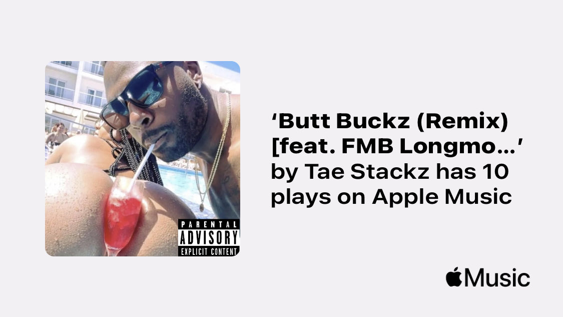DaRealTaeStackz's tweet photo. Just passed a new Milestone on @AppleMusic. Thanks for listening!
https://t.co/d8qFH98pQI https://t.co/pAgFUWx2Xe