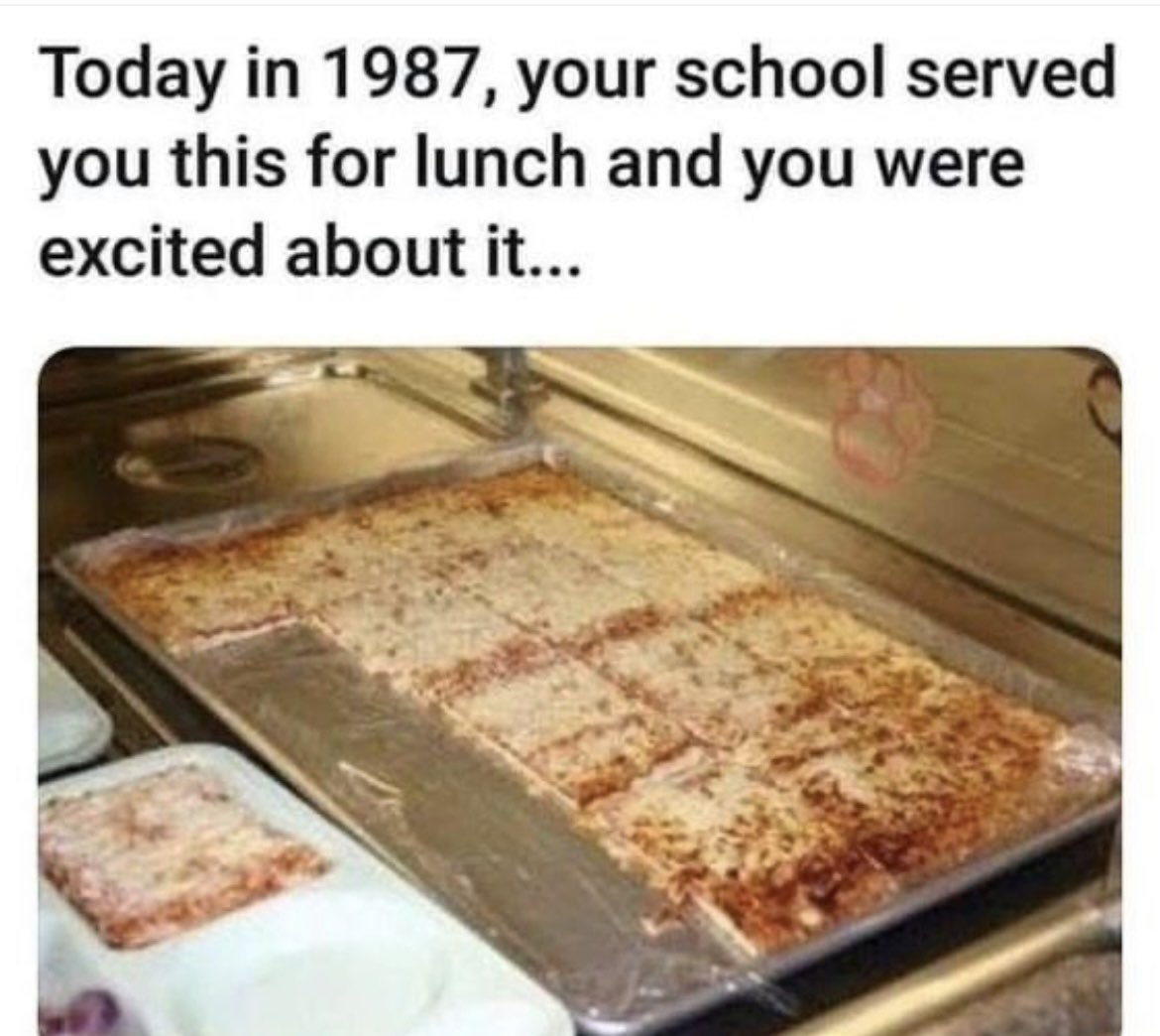 elise_cotton's tweet photo. Yes I was.  Who else’s favorite school lunch was pizza? https://t.co/eLPDcZYtH1