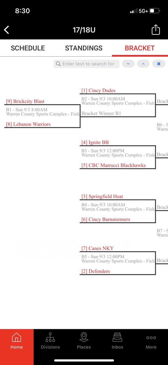 It’s official. We are the 1 seed. Game time 10am.