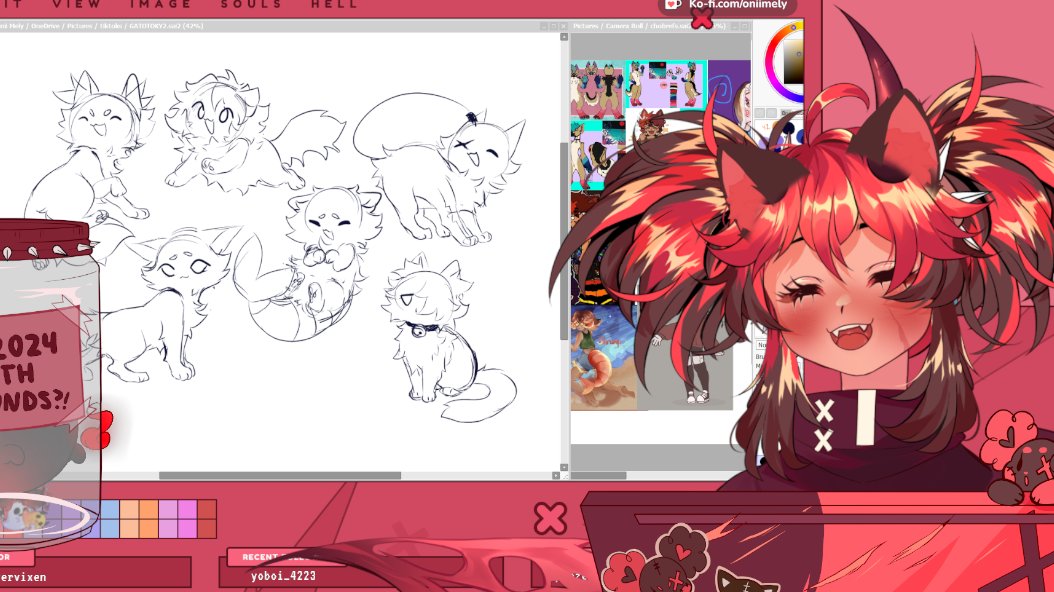 Drawing some people as cats!! come watch or purrish !! ≽^•⩊•^≼ https://t.co/LwRI1k3Isv 