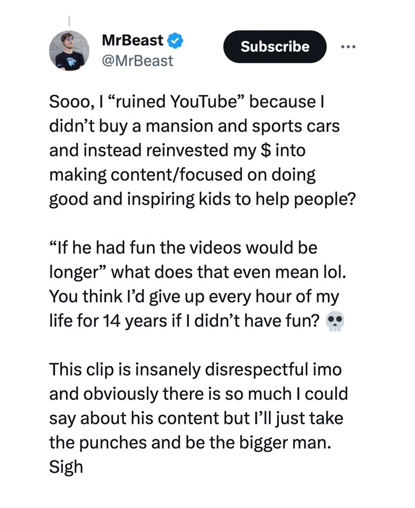 MrBeast goes off on Jacksepticye #mrbeast