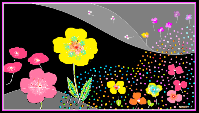 #イラスト        #花アート 