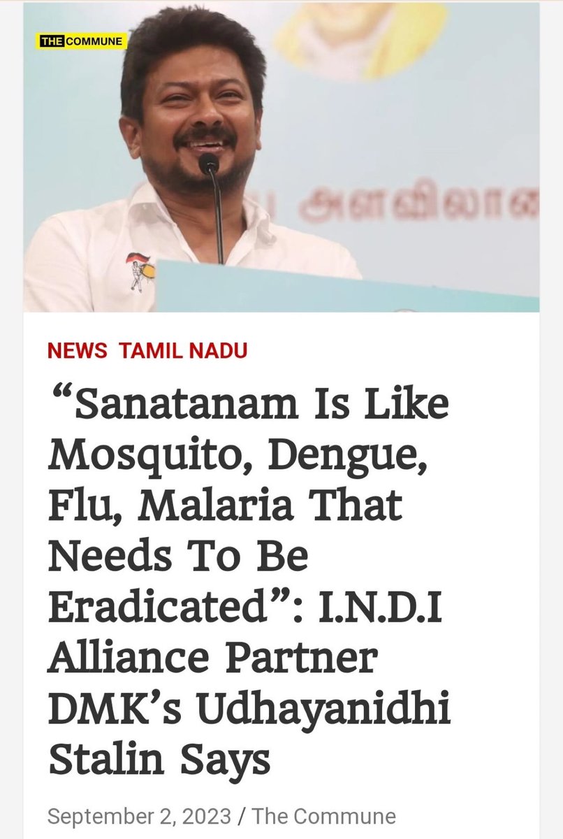 THE REAL DIVISIVE HATER IS HERE. 
THIS IS THE FACE OF REAL FASCISTS AND NAZIS. 
THIS IS THE REAL VOICE AND DESIRE OF THE I.N.D.I.A.
I shudder to imagine if one says same about <a href="/Udhaystalin/">Udhay - தமிழ்நாட்டை தலைகுனிய விடமாட்டேன்</a>’s faith, how that person will be lynched by opposition, #UrbanNaxals &amp; International media.