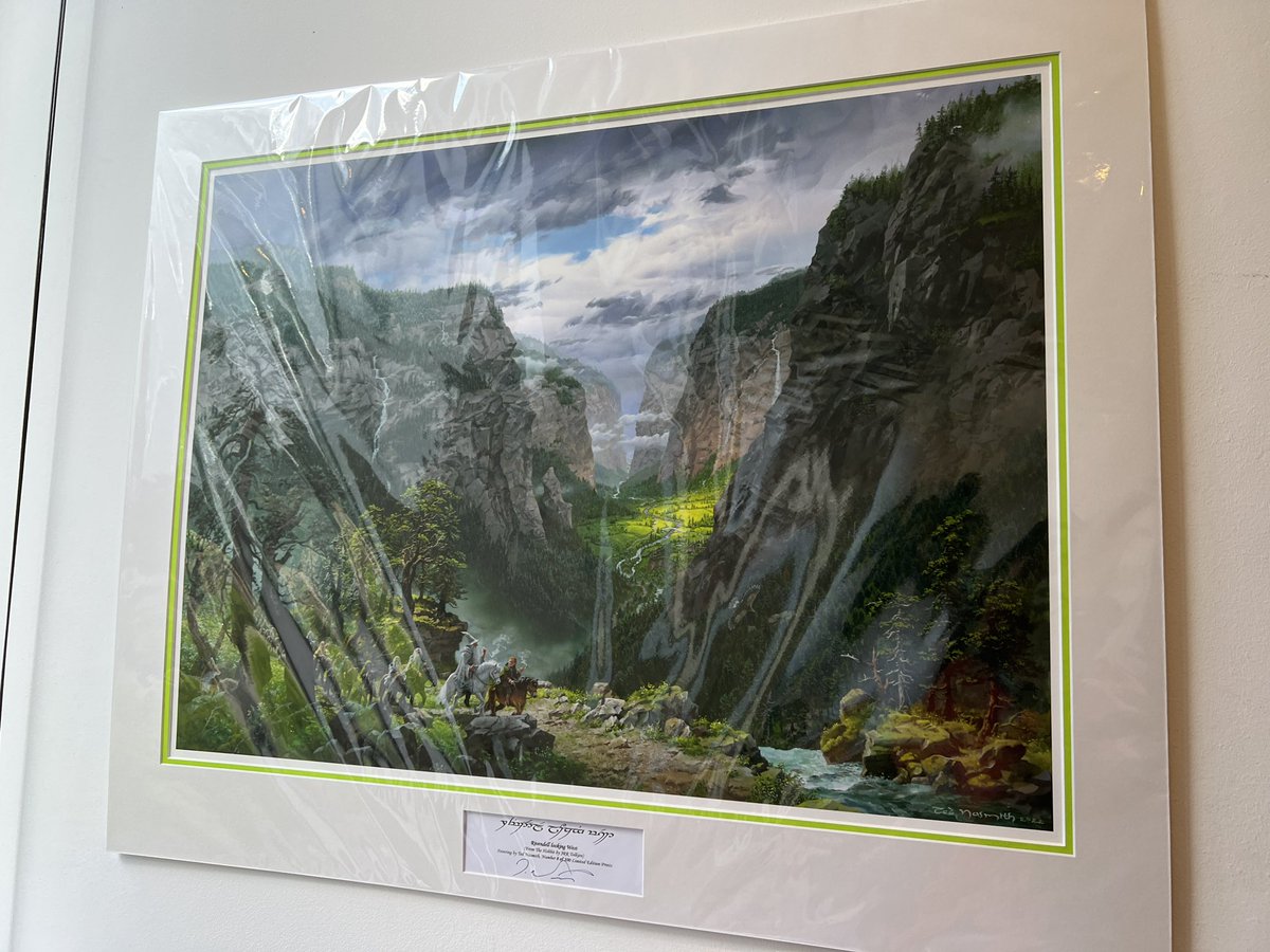 nerdoftherings1's tweet photo. Some great artwork on display here at #Oxonmoot ! Here’s @dirkvanvegchel @SpirosGelekas &amp; Ted Nasmith pieces. (Also some wonderful pieces from @JennyDolfen , @khorazir , and others!!) https://t.co/Ut67exocGt