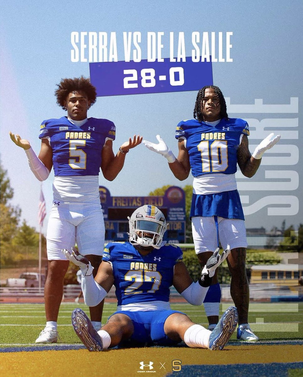 It was slow to start but what a game it became! Serra held its own and beat De La Salle 28-0 at home in Serra’s second pregame match up. Great effort by both teams! Go Padres!

#serra #serrapadres #padres #highschool #catholiceducation #bayarea #highschoolsports #sports #hssports