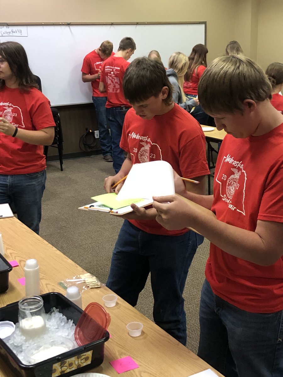 lnraiders1's tweet photo. Action from the State FFA Milk Quality and Products contest. https://t.co/NZtupwobBn