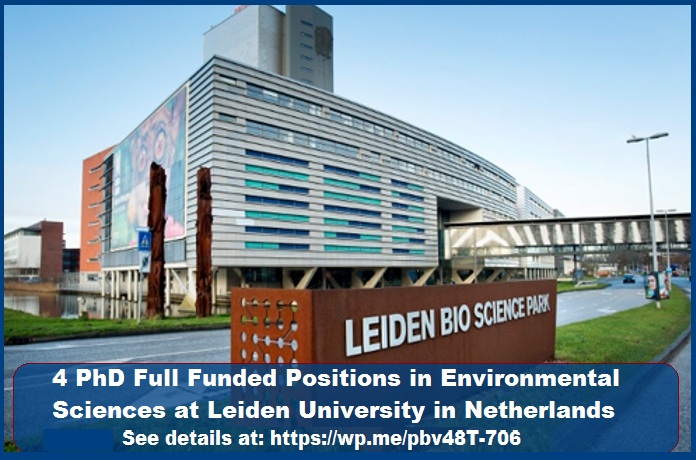 agristok's tweet photo. 📌 4 PhD Full Funded Positions in Environmental Sciences at Leiden University in Netherlands 🇳🇱... Please share and spread the word! For details visit: https://t.co/71zDwBeK4s