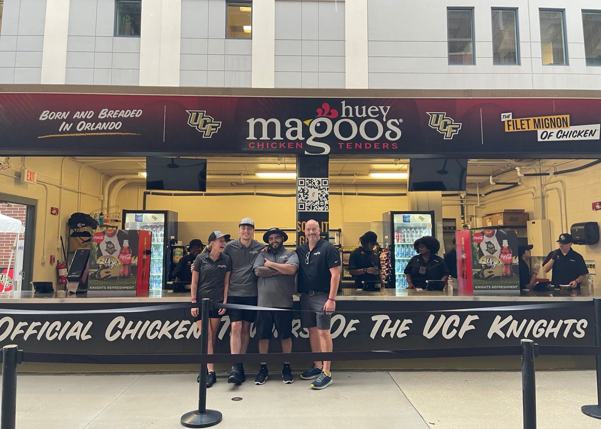 HueyMagoos's tweet photo. Exciting News! Huey Magoo's is now at the UCF Stadium! 🎉 Huge congratulations to the teams that made this partnership and execution happen. Catch the game and grab a taste of The Filet Mignon of Chicken®, the Official Chicken Tenders of the UCF Knights.
 
#HueyMagoos #UCFKnights https://t.co/aF28B41sYt