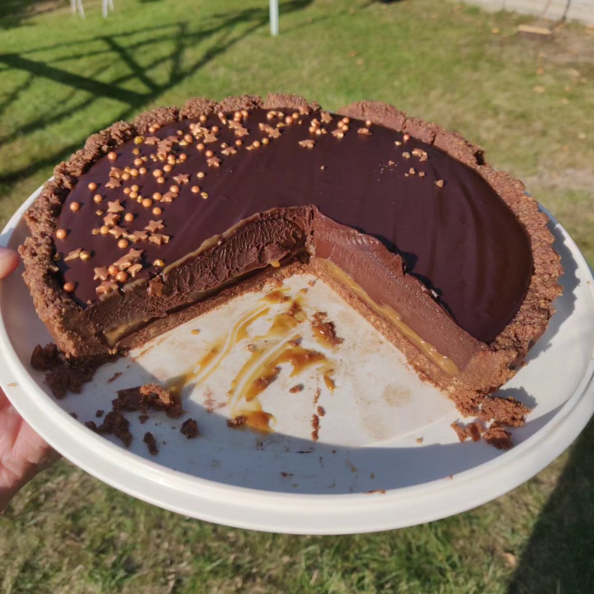 Sorry, not sorry, about sharing this one! 😆 It was delicious!!!

Billionaire's Tart from <a href="/janespatisserie/">Jane’s Patisserie ❤️🍰</a> 

#chocolate #indulgence #baking