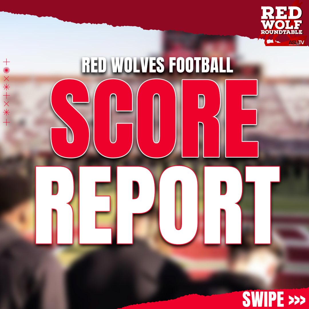 RedWolfRT_ASUTV's tweet photo. SCORE REPORT 
——
The Red Wolves fall to Oklahoma in a less than ideal way, 73-0. Red Wolves take on Memphis at 6 pm in the Jonesboro next week. Or on ESPN+
————————
#redwolfroundtable #rwrt #asu #astate #redwolves #ncaaf #collegefootball #arkansasstate #college #sunbelt #funbelt https://t.co/35gI6YeE1t