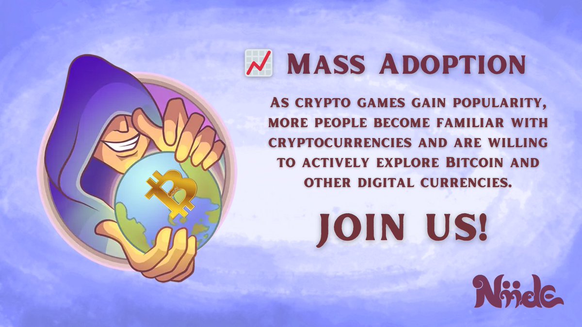 📈 Mass Adoption: As #cryptogames gain popularity, more people become familiar with #cryptocurrencies and are willing to actively explore #Bitcoin and other #digitalcurrencies.  

niide.io

$Matic $Doge #NFTCommunity #cryptomarket #BTC #POLYGON #USDT #USDC $BTC