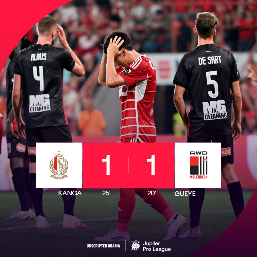 ProLeagueBE's tweet photo. Still no victory for the Rouches. ❌
#jupilerproleague #starwd https://t.co/IgUHwAmno0