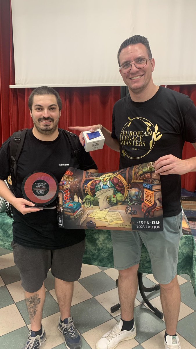EULegacyMasters's tweet photo. Congratulations to Bruno  Cerqueira for second place 🔥🇵🇹

#ELM2023 #MtgLegacy #4seasonstournaments 

Prizes were sponsored by 
@BazaarOfBoxes @UltimateGuard @CardmarketMagic @BooseMtg @Response_Legacy @ThreeForOne_ @4Tournaments https://t.co/xLJ7rdRorm
