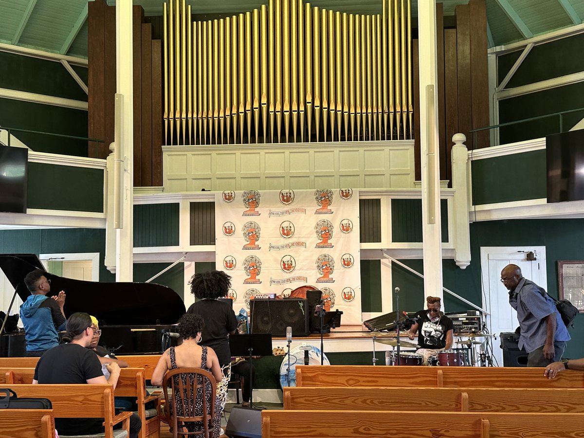 MVJBSummerfest's tweet photo. Getting ready for the Martha's Vineyard Jazz and Blues Summerfest... TIckets can still be purchased at the door of Union Chapel (55 Narragansett Ave., Oak Bluffs).  Show starts at 6:30 PM. https://t.co/QMhErwOpYt