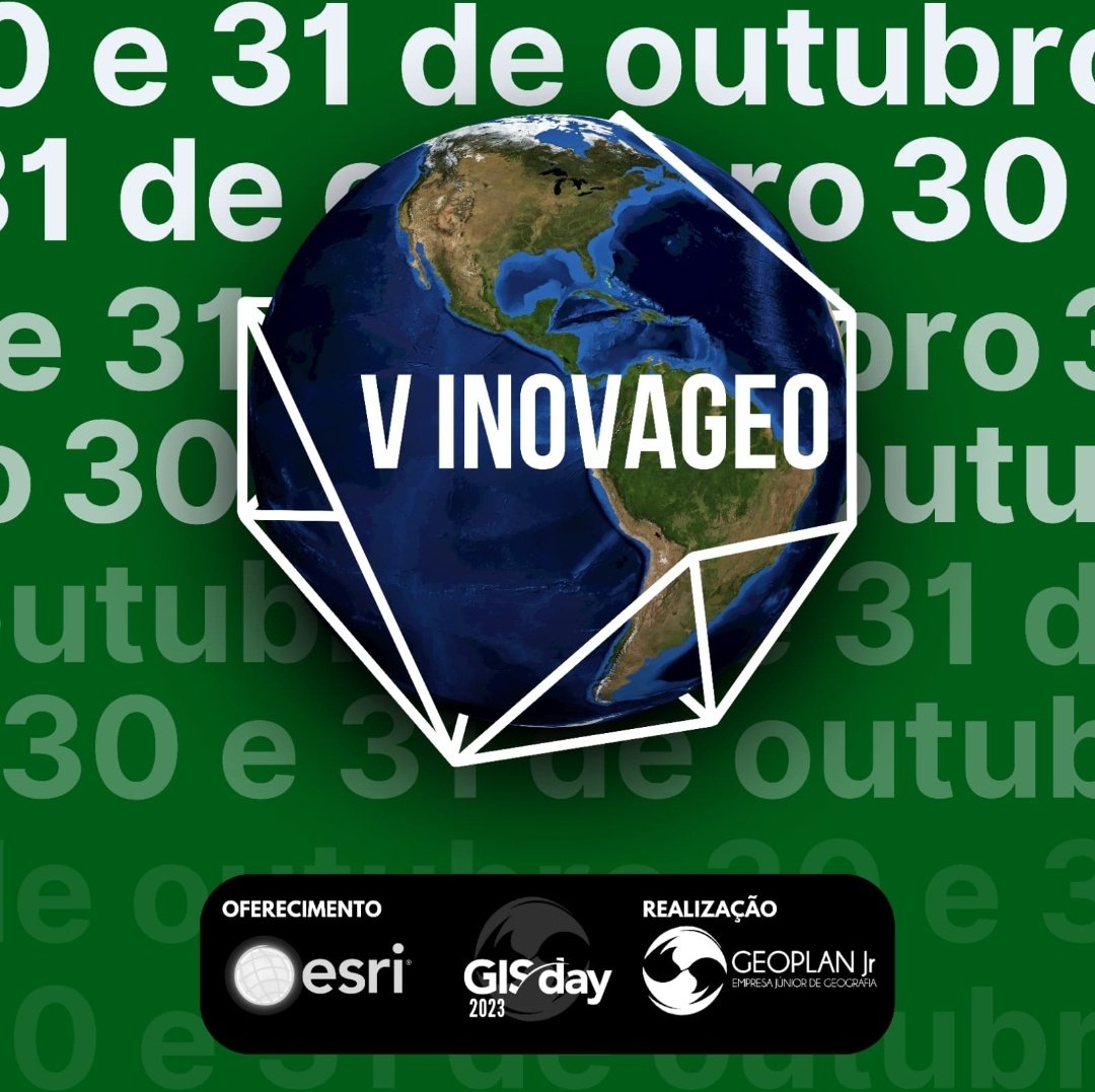 GeoplanJr's tweet photo. A Geoplan Jr. tem o prazer em anunciar as datas do V WORKSHOP INOVAGEO E GISDAY 2023. O evento ocorrerá nos dias 30 e 31 de outubro de 2023, no Departamento de Geografia do câmpus da Unesp. Em breve mais informações. Esperamos você lá! https://t.co/cWlKmsJIch