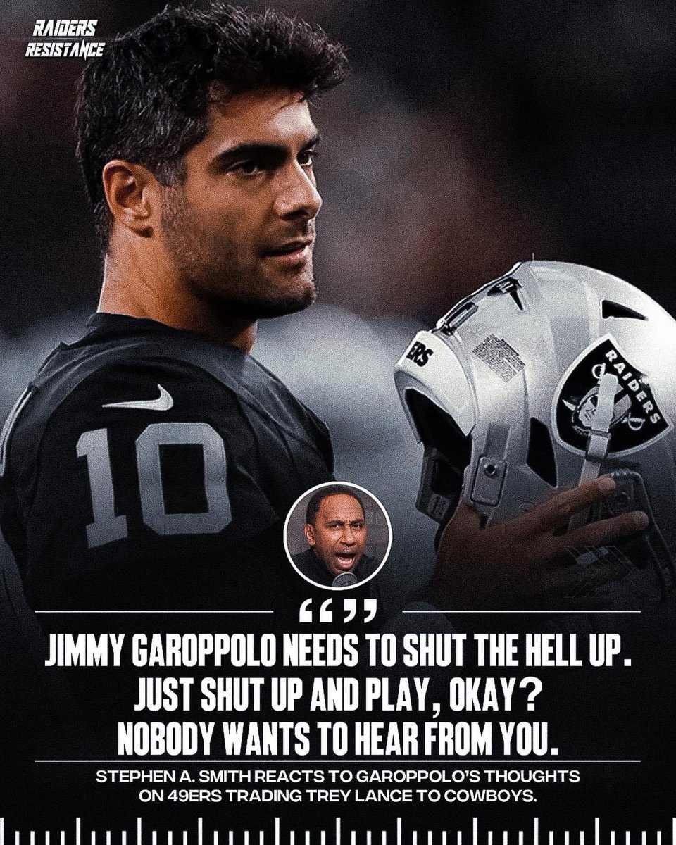 morriscode_'s tweet image. Did hypocrite @stephenasmith just tell @JimmyG_10  to “shut up and dribble” 

I wonder if it was another black QB if he would say the same thing

 “shut up and play, nobody wants to hear from you”. 

@NFL @espn