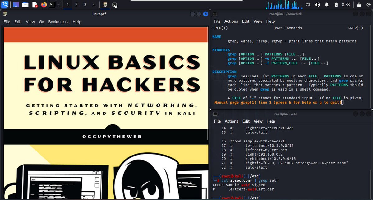 code_a_j's tweet image. The book #linuxbasicsforhackers is absolutely perfect🤩😎👍
Thanks to @three_cube for writing and putting much knowledge into a single cover.
