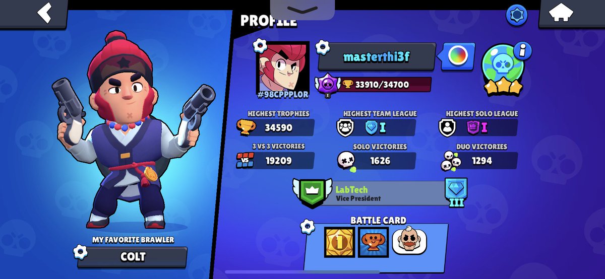 Masterthi3f's tweet photo. Day 4
+361 trophies 
trophies: 33,549 
PL:
Solo: D3
Team:C2 https://t.co/ZTm4ZQnozp