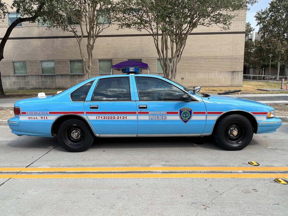 Houston going all out with the baby blue police cars on display for season opener