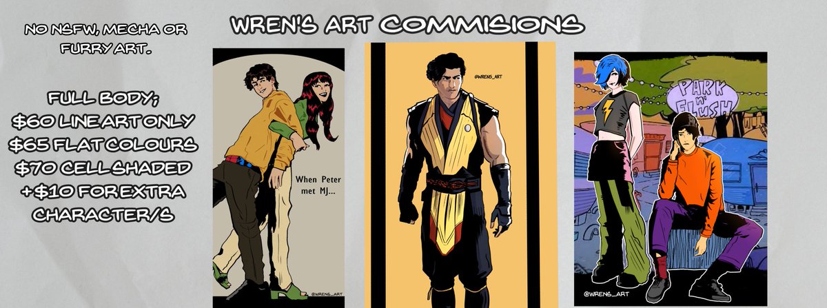 wrens_art's tweet image. Commissions are now open! You can DM me on Twitter, via my ko-fi (link below) or email me for any more inquiries.