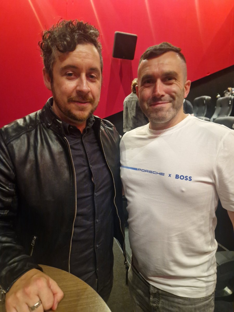 PatrickTutty1's tweet photo. Great to finally see #evildeadrise tonight and even better to meet director @curleecronin , a gent . Great job with the movie, a fantastic balls to the wall horror, straight in no kissin!!! #nipplealert https://t.co/RfCKqn2j0j