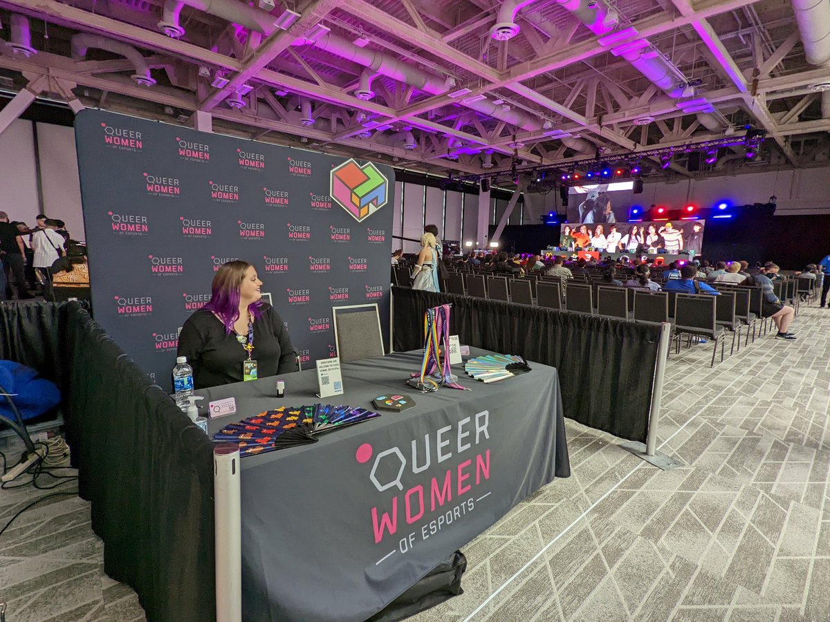 ShellEPro's tweet photo. Great organization @QueerEsports providing resources, connections, and scholarships for women trying to get their foot in the door. That way they have something to put on their resumes. #PAXTogether #PAXWest #PAXWest2023 https://t.co/wJ3tVfUiLN