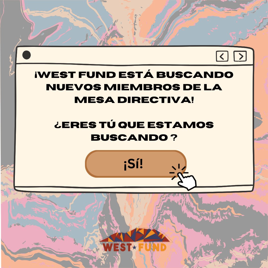 ¡West Fund está buscando integrantes para su Mesa Directiva! Formar parte de nuestra Mesa Directiva es voluntario, pero tiene sus ventajas. ¡Da clic en este enlace para conocer más detalles! Continuamente estamos aceptando solicitudes. westfund.org/unete-a-la-mes…