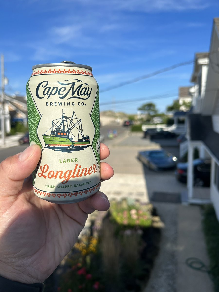 PaulR1136's tweet photo. At @LoveLavallette and drinking @CapeMayBrewCo Longliner lager. Great start to #LaborDay2023. https://t.co/7T6SWjFviv
