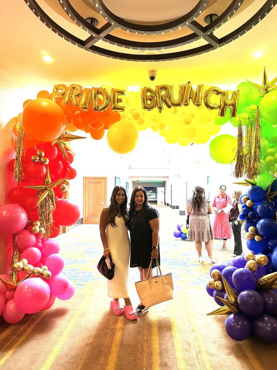 Amtul's tweet photo. #1 and I had a fabulous morning at #pridebrunch. Love hearing the stories of campers at Camp fYrefly and supporting the great work of @YYCsexualhealth ♥️ https://t.co/Epp0ByewFp