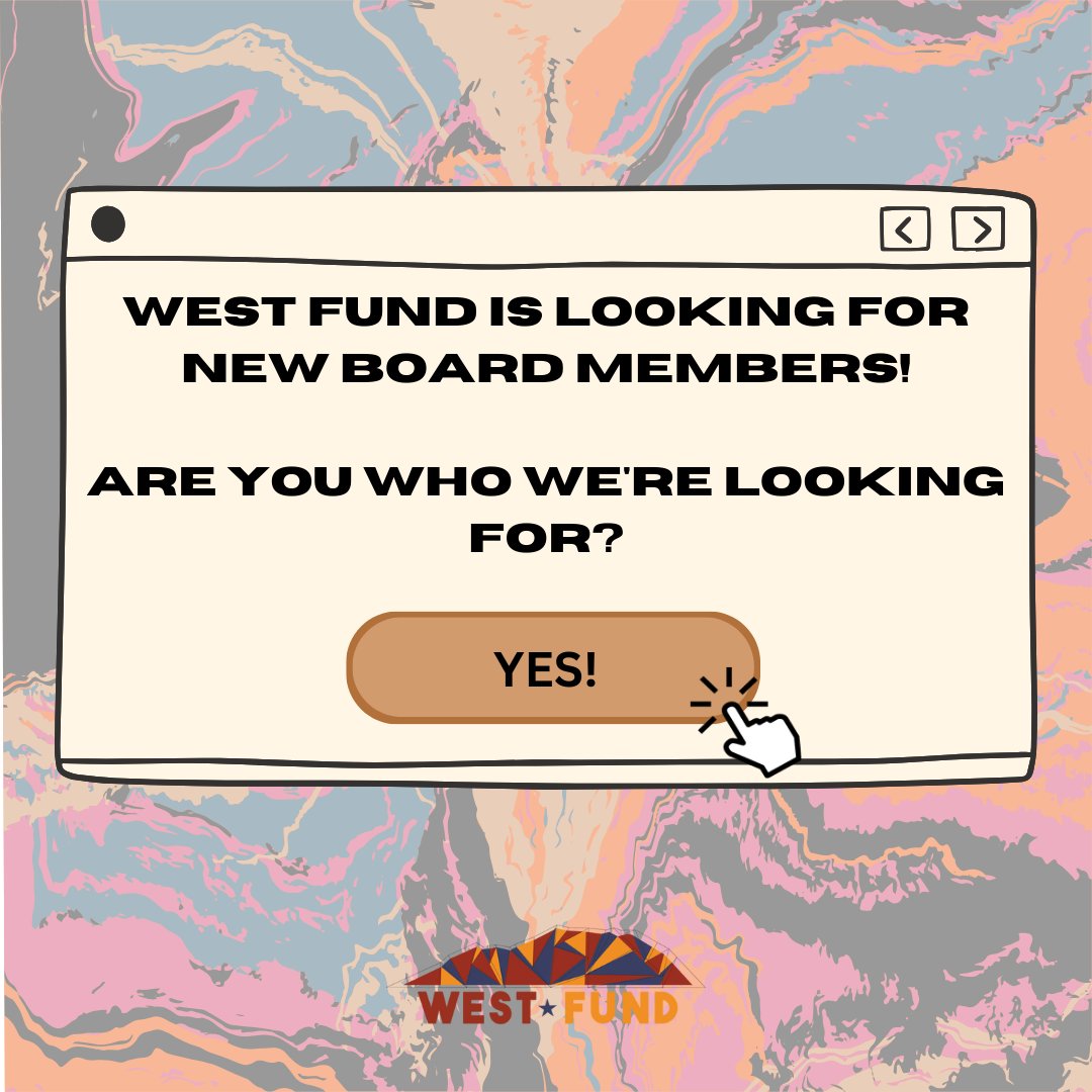 West Fund is recruiting board members! Serving on our board is a volunteer position but it does come with some perks. Visit this link for more details, we’re accepting applications on an ongoing basis! westfund.org/join-our-board