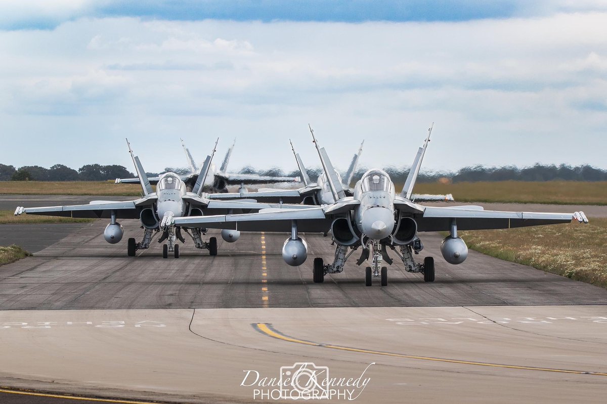 DanielKennedyP1's tweet photo. Blade!

4 Royal Canadian Air Force CF-18's callsign "Blade Flt' taxiing out on thursday afternoon via delta for their first UK sortie while at RAF Waddington for the upcoming Cobra Warrior exercise.

@RAFWaddington https://t.co/wf6ydyp6vb