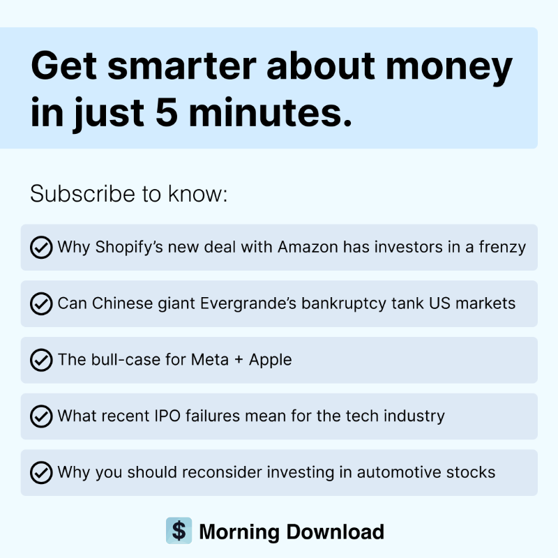 TrajanKing's tweet photo. Want to become a better investor?

Each morning, our team analysts break down everything you need to know.

Subscribe for free and join the thousands of investment professionals reading Morning Download.