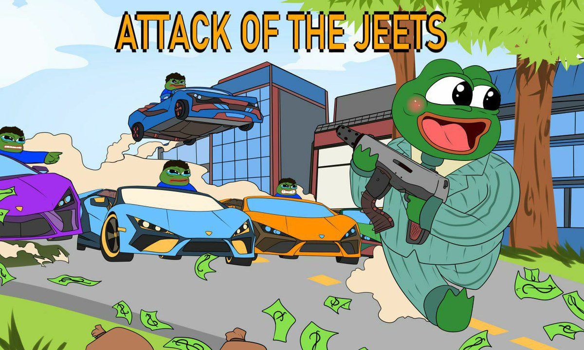 wsberc's tweet image. 🚀 WSB MEME COMP ROUND 2 🚀

Create a meme featuring WSB Pepe baby battling jeets. 

Add:

🚗 Purple lambo 
💼 SBF 
👔 Gary Gesler

Rules:
Tag @wsberc, 2 friends, #KILL_THE_JEETS

Prizes:

💰 1st: $150 💰 2nd: $50 💰 3rd: $25

Submit by 05/09, 8pm UTC! 🏆🚀
