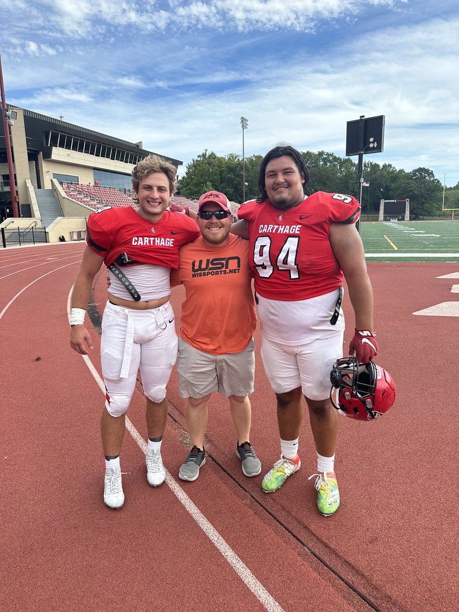 Loved seeing <a href="/Wilmot_Football/">Wilmot Football</a> alums <a href="/TheEthanIvan1/">Ethan Ivan</a> and <a href="/mbojesen4/">Mike Bojesen</a> get after today !! Keep competing guys!! #NeverSettle #WinTheDay