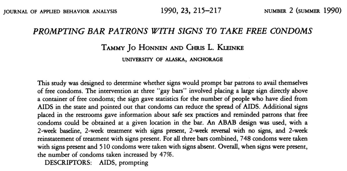i'm such a harm reducion nerd that one of the highlights of my trip to alaska is visiting a gay bar that was one of the three original sites of the historic research about condom distribution messaging run by an undergraduate student in the late 80s.
