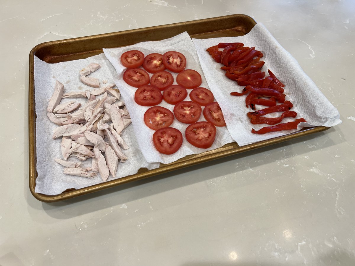 PhDPies's tweet photo. #PizzaNight tonight! About time to get the @OoniHQ oven fired up and preheated.

Tonight's pies:
🍕 Mozz
🍕 Chicken &amp; roasted red pepper
🍕 Margherita
🍕 Tomato apizza ala @pepespizzeria

Sauce is @KenForkish’s FWSY from “The Elements of Pizza” https://t.co/MtamHnMm9n
