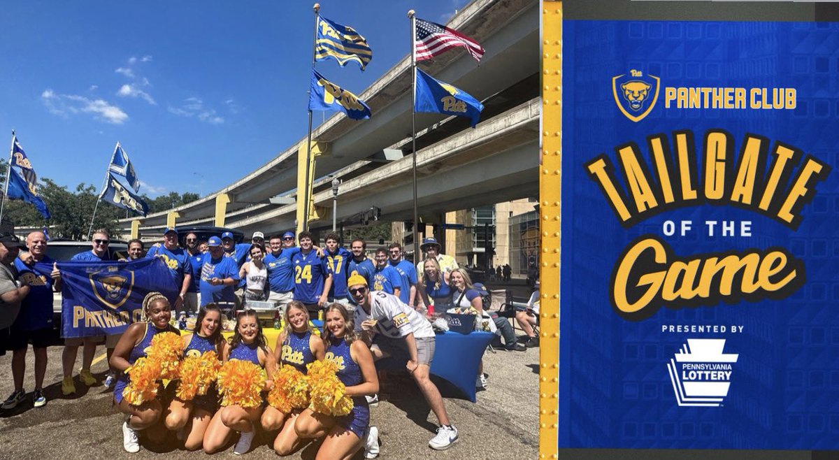 PittPantherClub's tweet photo. Congratulations to our Panther Club Tailgate of the Game…. The Moran Crew 🤩

Thanks for bringing the Pitt Pride to your tailgate spot! 🔵🟡 Catch us next week prowling for the next tailgate of the game 👀

#H2P » #TailgateoftheGame https://t.co/oI81dmA92X