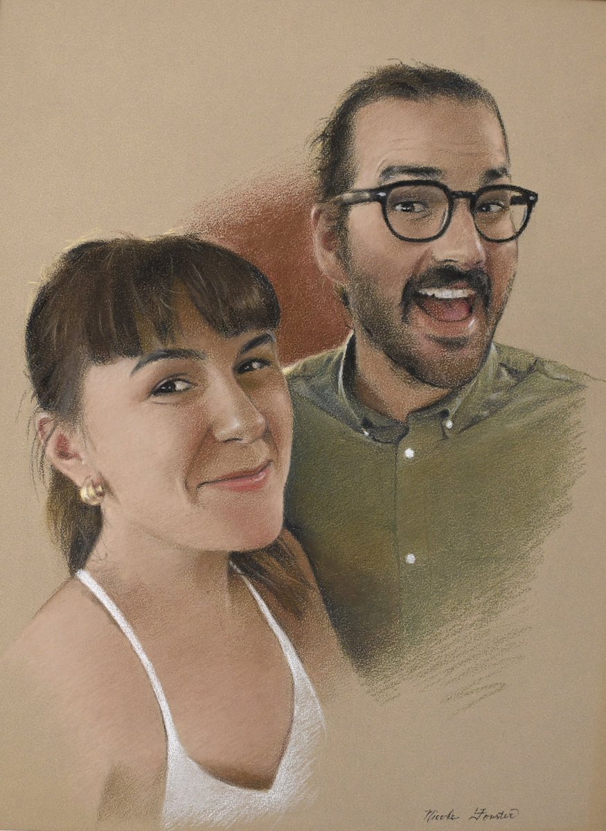 forster_art's tweet photo. Pastel drawing for a wedding present 
12”x16” https://t.co/nGXS3pWzcX