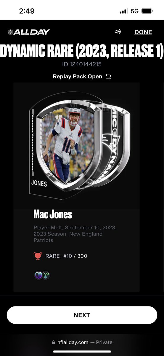 WeaponFF's tweet image. That moment when you become a MASSIVE @MacJones_10 fan! Just pulled his jersey number of the brand new Dynamic Moment for 2023 on @NFLALLDAY ! Go get em Mac! #nflallday