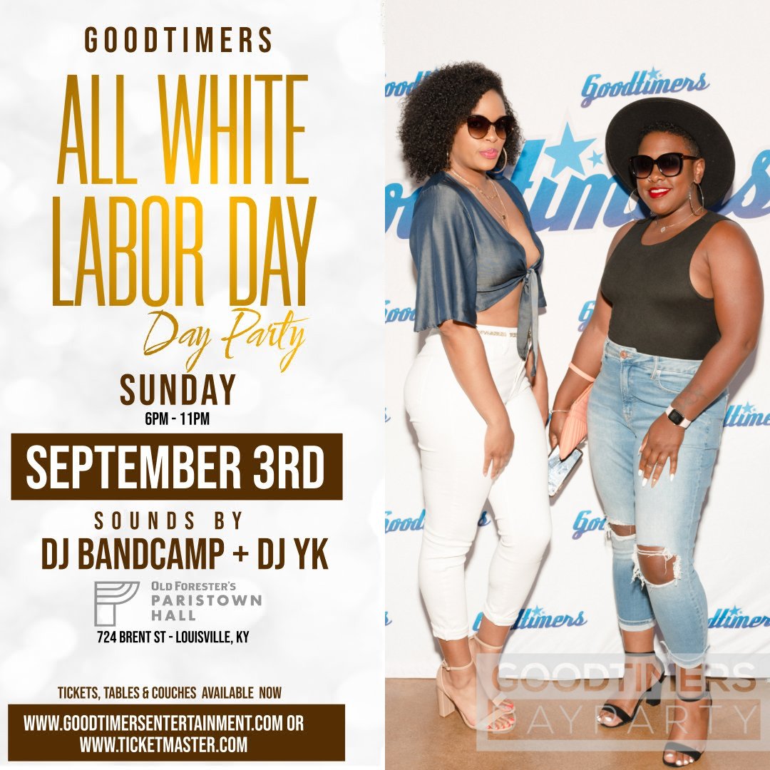 Tomorrow!! Goodtimers Labor Day Weekend Dayparty @oldforestersparistownhall 6p-11p.. Sounds by @djbandcamp + <a href="/iamdjyk/">DJ YK</a> - Tickets Still Available goodtimersentertainment.com or ticketmaster.com #GoodtimersDayparty