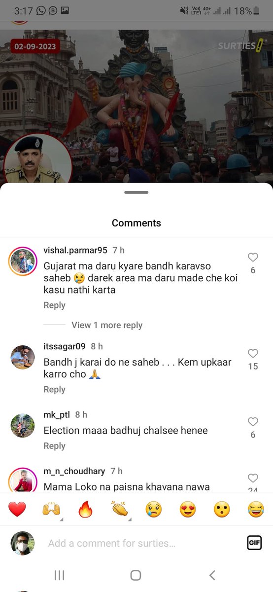 PritkumarV's tweet photo. You guys should read all comments so may be @GujaratPolice can know how much people hate them.
@sanghaviharsh @SurtiesIndia @CP_SuratCity @DineshKachhadia https://t.co/1wostsGZRM