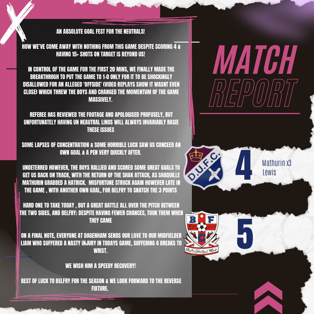 Dagenham United FC tweet media